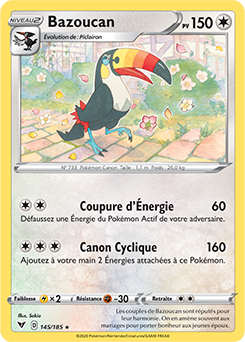 Carte Pokémon Bazoucan 145/185 de la série Voltage Éclatant en vente au meilleur prix