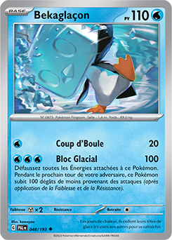 Carte Pokémon Bekaglaçon 048/193 de la série Évolutions à Paldea en vente au meilleur prix