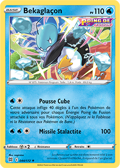Carte Pokémon Rare Bekaglaçon 044/172 de la série Stars Étincelantes