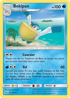 Carte Pokémon Bekipan 38/149 de la série Soleil & Lune en vente au meilleur prix