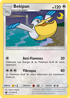 Carte Pokémon Peu commune Bekipan 112/168 de la série Tempête Céleste