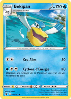 Carte Pokémon Bekipan 42/192 de la série Clash des Rebelles en vente au meilleur prix