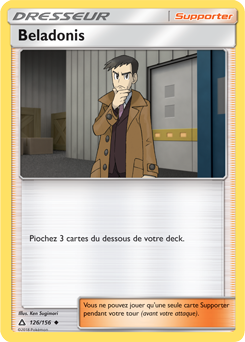 Carte Pokémon Peu commune Beladonis 126/156 de la série Ultra Prisme