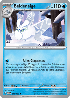 Carte Pokémon Peu commune Beldeneige 43/132 de la série Méga-Évolution