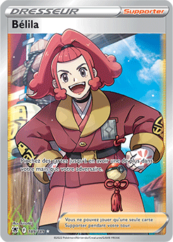 Carte Pokémon Dresseur Full Art Bélila 189/189 de la série Astres Radieux