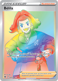 Carte Pokémon Rainbow Dresseur Bélila 207/189 de la série Astres Radieux