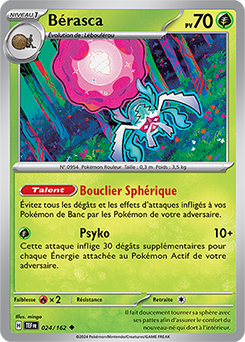 Carte Pokémon Bérasca 24/162 de la série Forces Temporelles en vente au meilleur prix