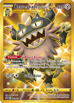 Carte Pokémon Berserkatt de Galar 205/192 de la série Clash des Rebelles en vente au meilleur prix