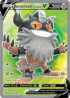 Carte Pokémon Berserkatt de Galar V 183/196 de la série Origine Perdue en vente au meilleur prix