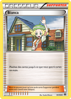 Carte Pokémon Peu commune Bianca 90/98 de la série Pouvoirs Émergents