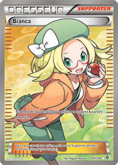 Carte Pokémon Dresseur Full Art Bianca 147/149 de la série Frantières Franchies