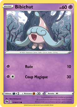 Carte Pokémon Bibichut 018/073 de la série La Voie du Maître en vente au meilleur prix
