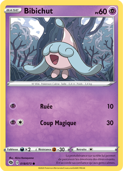 Carte Pokémon Commune Bibichut 018/073 de la série La Voie du Maître