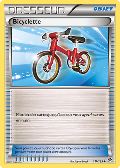 Carte Pokémon Peu commune Bicyclette 117/135 de la série Tempête Plasma