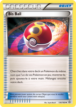 Carte Pokémon Peu commune Bis Ball 136/160 de la série Primo Choc