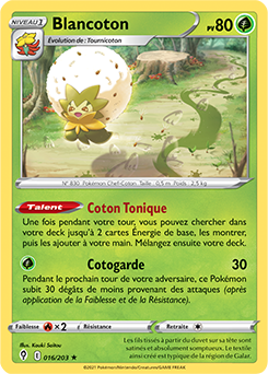 Carte Pokémon Holographique rare Blancoton 16/203 de la série Évolution Céleste