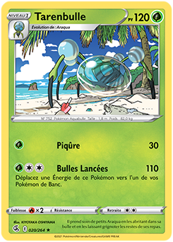 Carte Pokémon Peu commune Blancoton 20/264 de la série Poing de Fusion