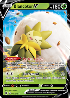 Carte Pokémon Ultra rare V Blancoton V 005/073 de la série La Voie du Maître