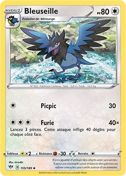 Carte Pokémon Bleuseille 155/189 de la série Ténèbres Embrasées en vente au meilleur prix