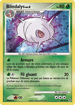 Carte Pokémon Peu commune Blindalys 44/130 de la série Diamant & Perle