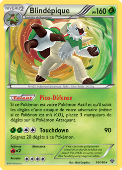 Carte Pokémon Holographique Rare Blindépique 14/146 de la série X&Y