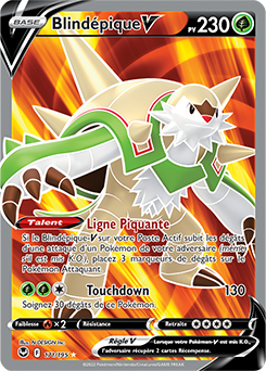 Carte Pokémon Full Art V Blindépique V 171/195 de la série Tempête Argentée