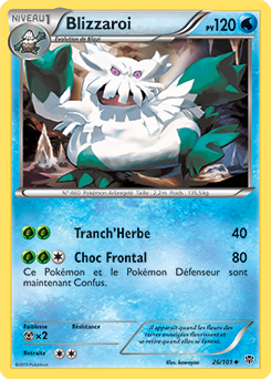 Carte Pokémon Blizzaroi 26/101 de la série Explosion Plasma en vente au meilleur prix