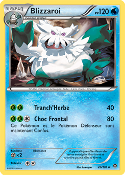Carte Pokémon Peu commune Blizzaroi 26/101 de la série Explosion Plasma