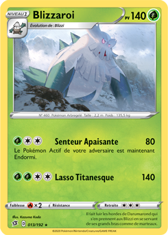 Carte Pokémon Blizzaroi 13/192 de la série Clash des Rebelles en vente au meilleur prix