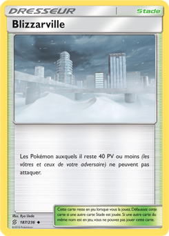 Carte Pokémon Peu commune Blizzarville 187/236 de la série Harmonie des Esprits