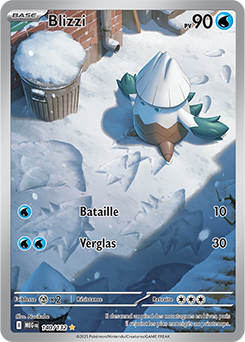 Carte Pokémon Illustration rare Blizzi 140/132 de la série Méga-Évolution