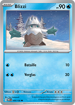 Carte Pokémon Communes Blizzi 35/132 de la série Méga-Évolution