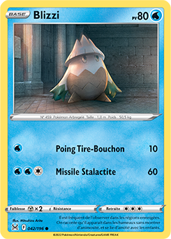 Carte Pokémon Blizzi 042/196 de la série Origine Perdue en vente au meilleur prix