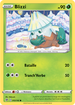 Carte Pokémon Blizzi 12/192 de la série Clash des Rebelles en vente au meilleur prix