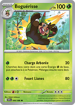Carte Pokémon Boguérisse 6/86 de la série Chaos Ascendant en vente au meilleur prix