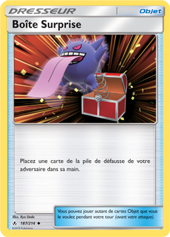 Carte Pokémon Peu commune Boîte Surprise 187/214 de la série Alliance Infallible