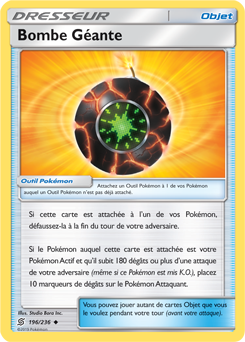 Carte Pokémon Bombe Géante 196/236 de la série Harmonie des Esprits en vente au meilleur prix
