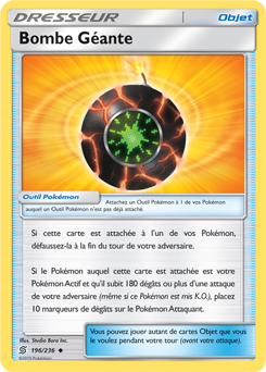 Carte Pokémon Peu commune Bombe Géante 196/236 de la série Harmonie des Esprits