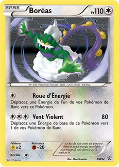 Carte Pokémon Boréas BW42 de la série Promos Noir & Blanc en vente au meilleur prix