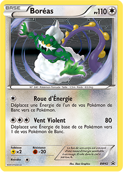 Carte Pokémon Promo Boréas BW42 de la série Promos Noir & Blanc