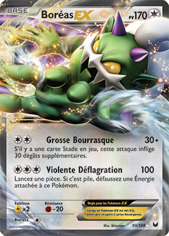 Carte Pokémon Boréas EX 90/108 de la série Explorateurs Obscurs en vente au meilleur prix