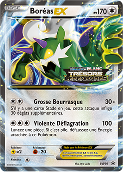 Carte Pokémon Promo Boréas EX BW96 de la série Promos Noir & Blanc