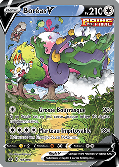 Carte Pokémon Boréas V 185/198 de la série Règne de Glace en vente au meilleur prix