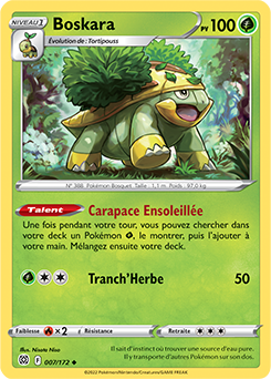 Carte Pokémon Peu commune Boskara 007/172 de la série Stars Étincelantes