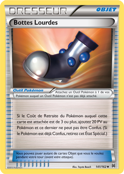Carte Pokémon Peu commune Bottes Lourdes 141/162 de la série Impulsion Turbo