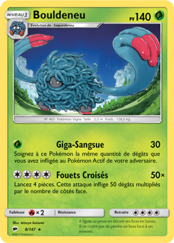 Carte Pokémon Rare Bouldeneu 8/147 de la série Ombres Ardentes