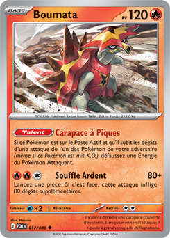 Carte Pokémon Boumata 17/88 de la série Équilibre Parfait en vente au meilleur prix