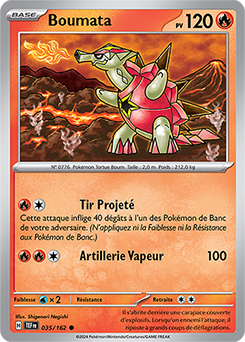 Carte Pokémon Boumata 35/162 de la série Forces Temporelles en vente au meilleur prix