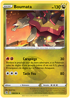 Carte Pokémon Peu commune Boumata 198/264 de la série Poing de Fusion