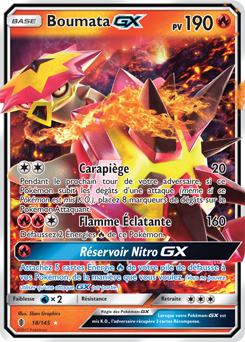 Carte Pokémon Boumata GX 18/145 de la série Gardiens Ascendants en vente au meilleur prix